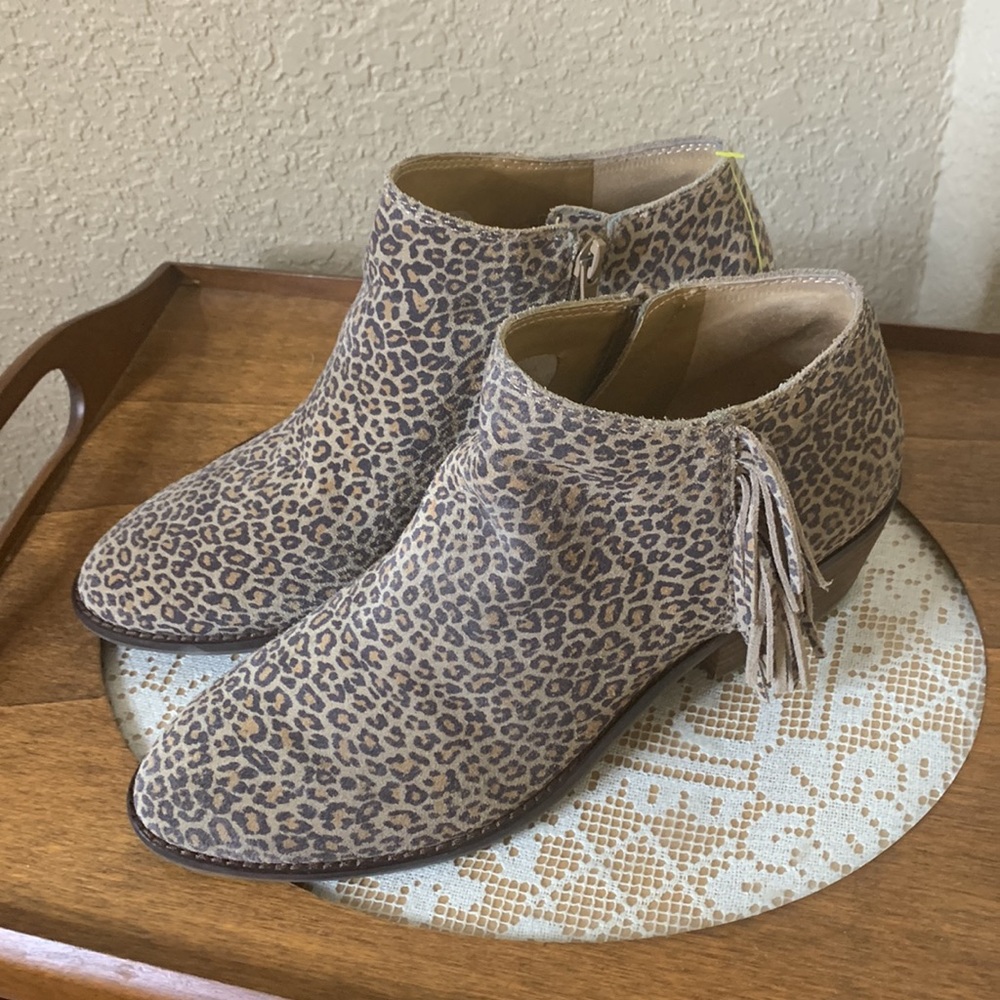 Lucky Brand Felisie leopard fringe Booties - Picture 3 of 7